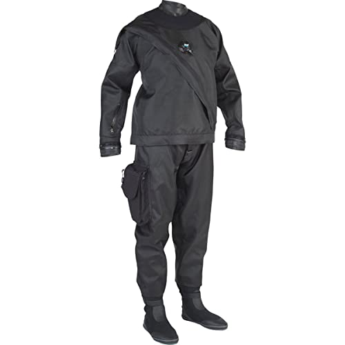 DUI Yukon II Men's Scuba Diving Drysuit Black Large-Tall