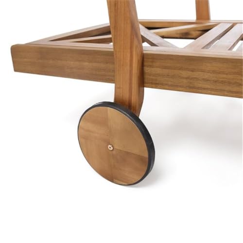 Great Deal Furniture GDFStudio Outdoor Teak Finished Acacia Wood Chaise Lounge Set of 4 Teak Finish