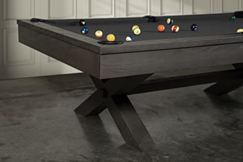 Empire USA Manhattan Slate Pool Table W/ Premium Billiard Accessories Charcoal