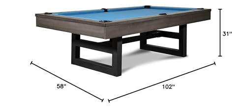 Empire USA 8FT Chino Slate Pool Table with Premium Billiard Accessories Charcoal