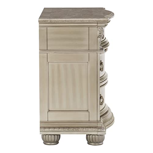Homelegance 1757SV-4 Night Stand Silver
