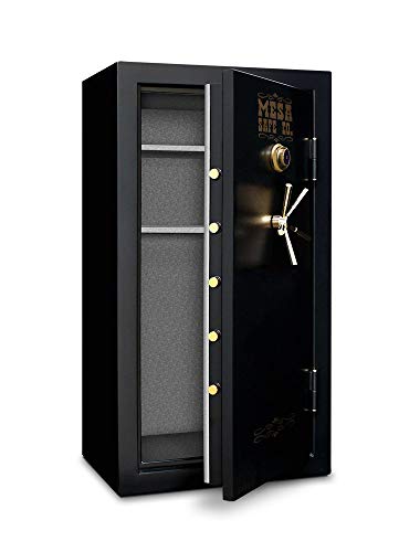 Mesa Safe Co. Burglar and Fire Resistant Gun Safe Black 26 Rifle Capacity Combination Dial Lock