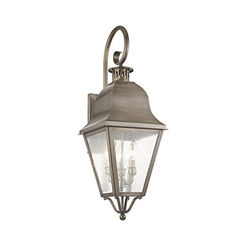Livex Amwell 3 Light 32 Inch Outdoor Wall Lantern Bronze