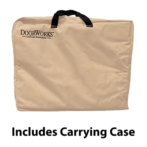 DOORWORKS GOLF CART ENCLOSURES Premium Golf Cart Cover Tan