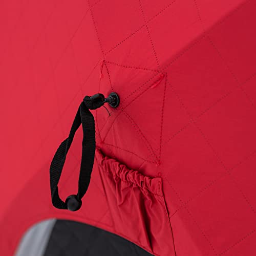 Eskimo FatFish 9416i Insulated Portable Pop-Up Ice Fishing Shelter Red, 7-9 Person
