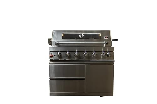 Luxuria Spas Flame Pro Series 6-Burner Modular Kitchen Silver