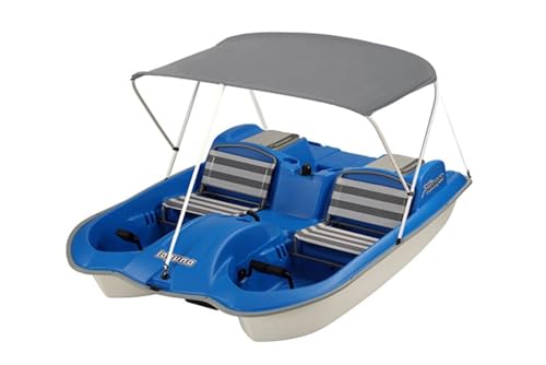 Sun Dolphin Laguna 5 Seat Pedal Boat with Canopy Blue