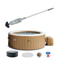 Intex Handheld Above Ground Pool Vacuum Cleaner with 2 Brush Heads and Inflatable Hot Tub Spa Gray