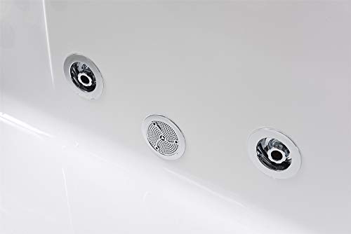 SIMBASHOPPING USA Whirlpool Bathtub Hydrotherapy 2 Persons 10 Water Jets Hot Tub 59" - Marbella