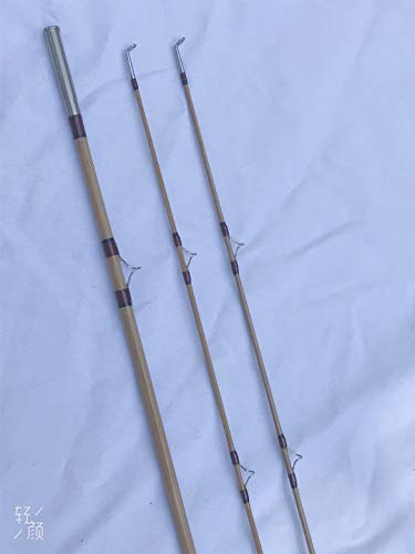 Zhu Tonkin Bamboo Fly Rod 7'6" #4 2 Piece with 2 Tips Yellow
