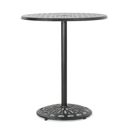 Christopher Knight Home Arlana Outdoor 5-Piece Cast Aluminum Bar Set Black Copper
