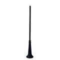 Acclaim Lighting Fluted Outdoor Post Light, 10", Matte Black