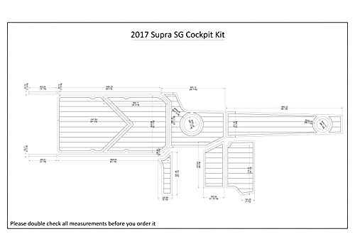 Generic Boat EVA Faux Teak Decking Floor for 2017 Supra SG Cockpit Kit