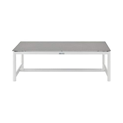Armen Living Royal Modern Outdoor Patio Conversation Set 4 Piece White