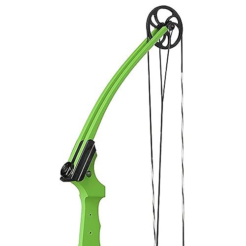 GENESIS Archery Compound Bow Adjustable Draw Length 15"-30" & Weight 10-20 lbs Left-Handed Green