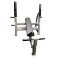 Fitness First Adjustable Incline Bench with Olympic Weight Plate Storage Black