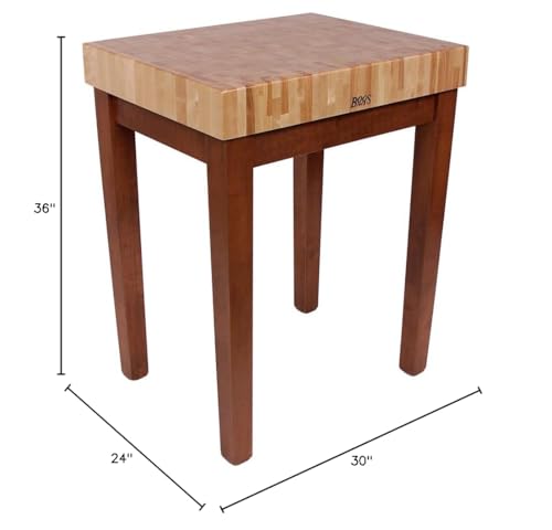 John Boos American Heritage Chef's Block Prep Table Barn Red