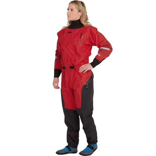 NRS Women's Foray Drysuit Red M
