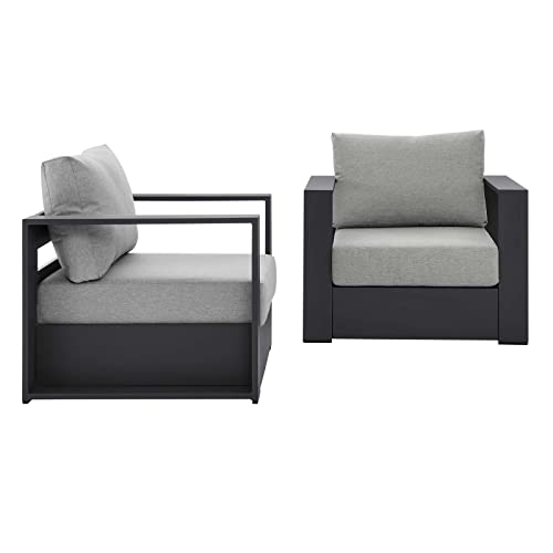 Modway Tahoe Aluminum 2-Piece Patio Set Gray Gray
