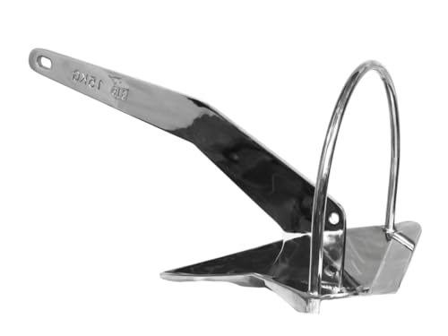 MarineNow AISI 316 Stainless Steel Next-Gen Shovel Scoop Anchor with Roll Bar 44 lb/20 kg