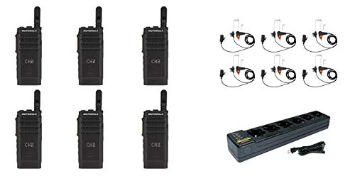 SR-Moto SL300-U-SC-99 UHF Digital DMR Radio with E346 Headset & Multi Unit Charger (6 Pack)
