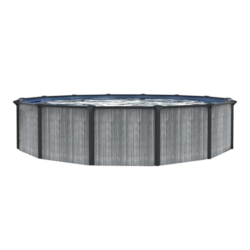 Blue Wave San Pedro 18-ft Round 52-in Deep Steel Wall Pool Package Gray