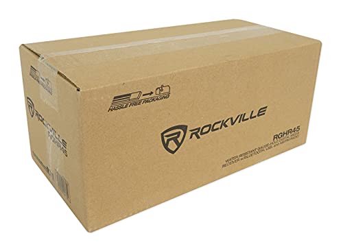 Rockville RGHR45 4 Zone Marine Bluetooth Radio Bundle with (4) WB65KLED 6.5" Black Wakeboard LED Speakers