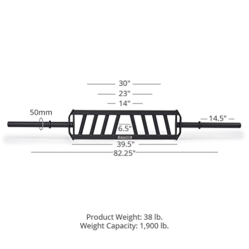 Titan Fitness Hybrid Angled Multi-Grip Olympic Barbell V3, Rated 1,900 LB
