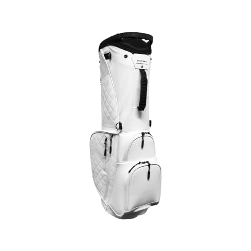 Detroit Golf Co. Luxury Golf Stand Bag | 14 Way Divider | 7 Pockets | Lightweight White