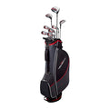 Wilson Tour Velocity Complete Golf Set with Stand Bag - Men's Right Hand, Regular Flex Black/Red