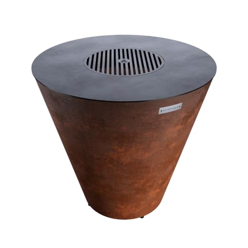 ARTEFLAME Charcoal BBQ Grill, Griddle, and Fire Pit Dark Gray