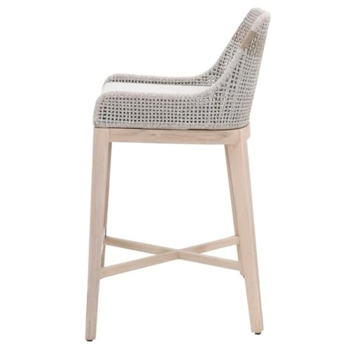 Home Square 31" Wood Outdoor Barstool Set of 3 Gray