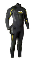 SEAC Men's Masterdry 7mm Neoprene Full Body Semi Dry Suit Black