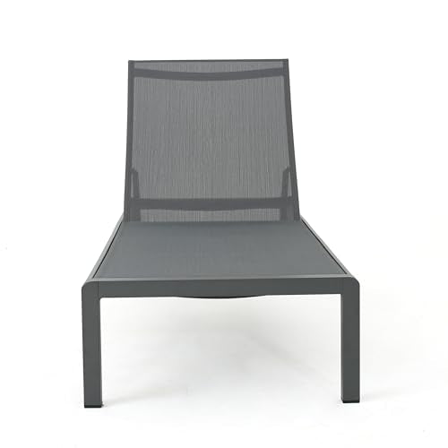 Christopher Knight Home Cape Coral 11-Piece Outdoor Aluminum Conversation Set with Chaise Lounge and Fire Table Gray + Dark Gray + Light Gray