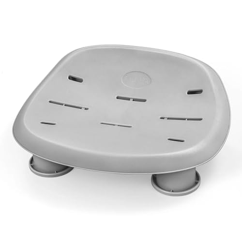Coleman SaluSpa Sicily AirJet Hot Tub with Bestway Non-Slip Spa Seat Set, Gray