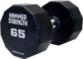 Life Fitness Hammer Strength 12-Sided Urethane Dumbbell 65Lb Black