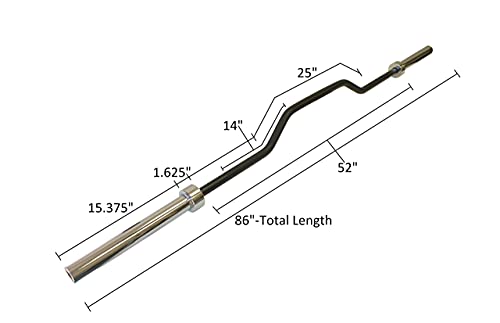Ader Sporting Goods Cambered Bench Press Bar 86''