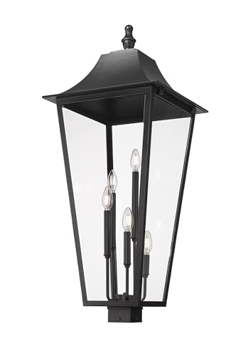 Z-Lite Gannon 5 Light Outdoor Post Mount Fixture Black