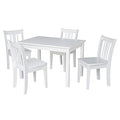 IC INTERNATIONAL CONCEPTS Table with 4 San Remo Juvenile Chairs White