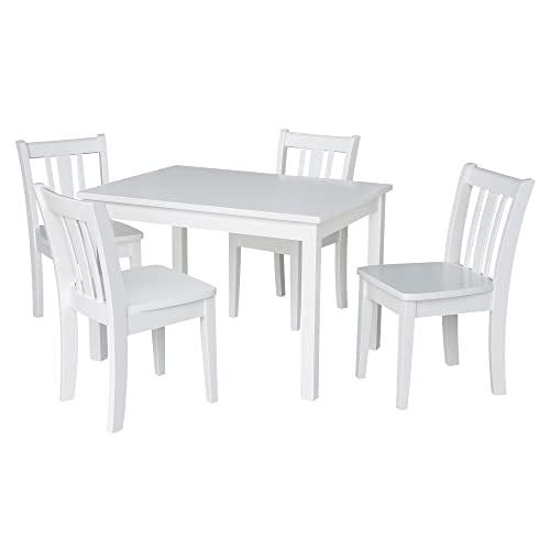 IC INTERNATIONAL CONCEPTS Table with 4 San Remo Juvenile Chairs White