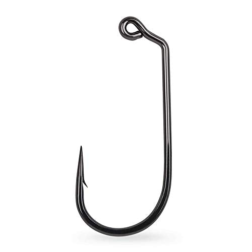 Mustad 60 Wide Bend 2X Strong Forged Jig Hook 1000 Pack Black/Nickel Size 10/0