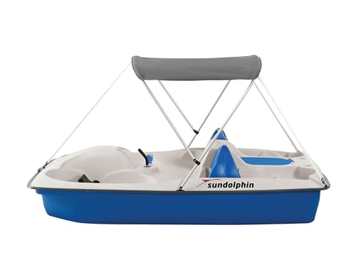 SUNDOLPHIN Sun Slider 5 Seat Pedal Boat with Canopy Blue