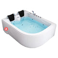 SIMBASHOPPING USA Whirlpool Bathtub Hot Tub Massage Double Pump 2 Persons VERONA with Heater