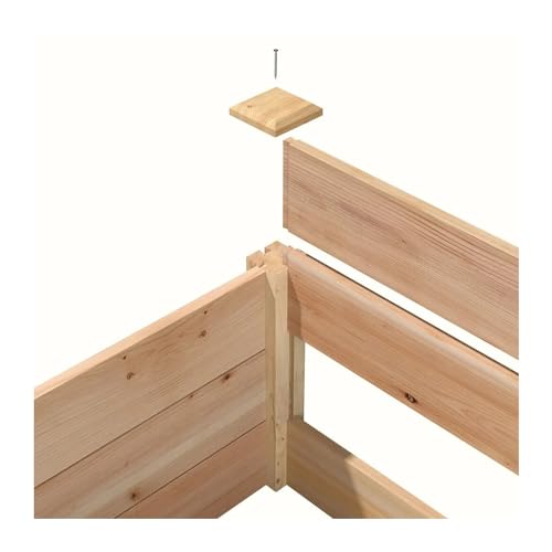 Saranya 18" Rustic Natural Wood Cedar Raised Bed Planter Box Natural Wood