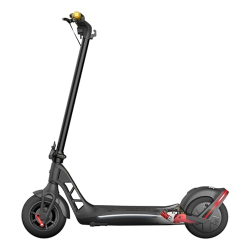 BUGATTI 10" Electric Scooter LED Lights Rear Brakes Black