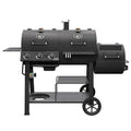 Oklahoma Joe's Canyon Deluxe Charcoal and Propane Gas Combination Smoker and Grill Black