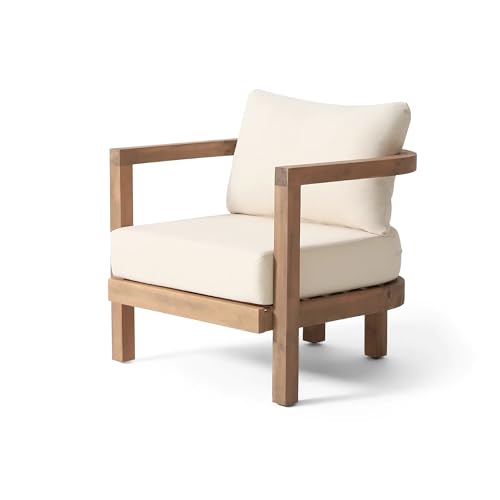 Merax 5-Piece Outdoor Acacia Wood Patio Furniture Set Beige