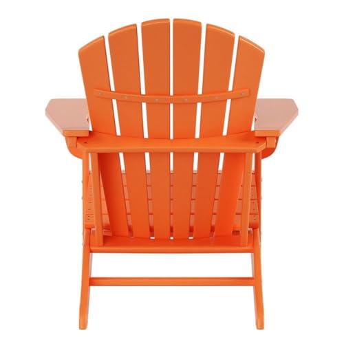 Afuera Living Portside Classic Outdoor Adirondack Chair Set of 4 Orange