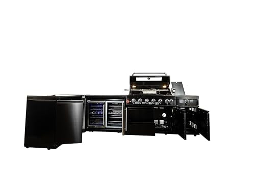 Luxuria Spas Flame Pro Series 6-burner Kitchen Black