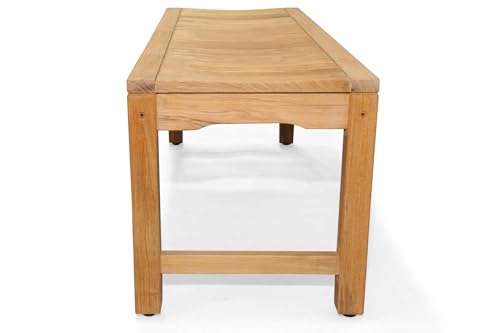 GOLDENTEAK Backless Teak Bench 48 Inch Golden Honey Brown